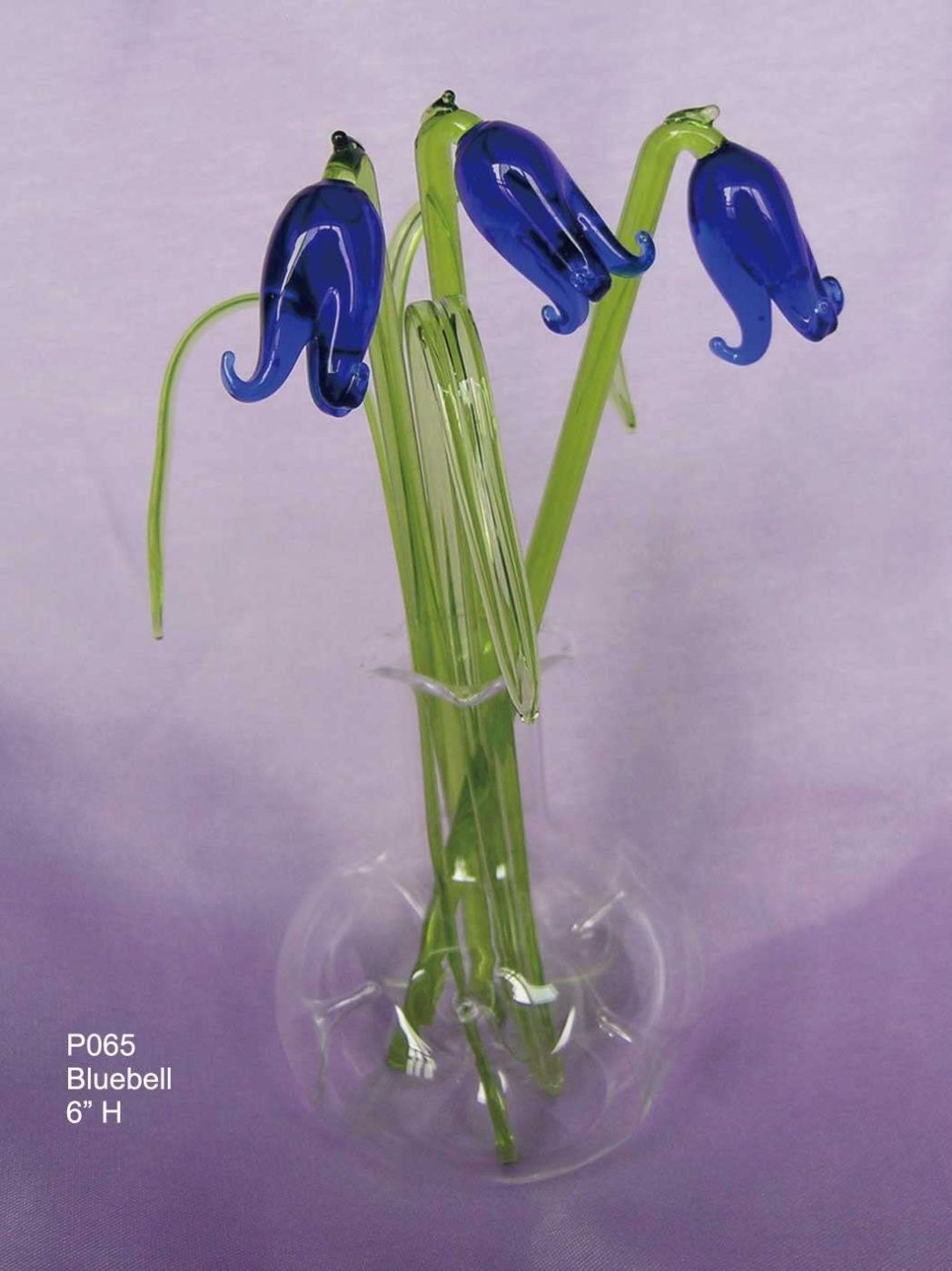 Glass Bluebells in a Vase