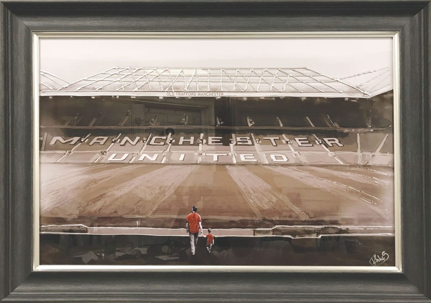 Footballing Greats Man Utd Old Trafford Pitch View Small