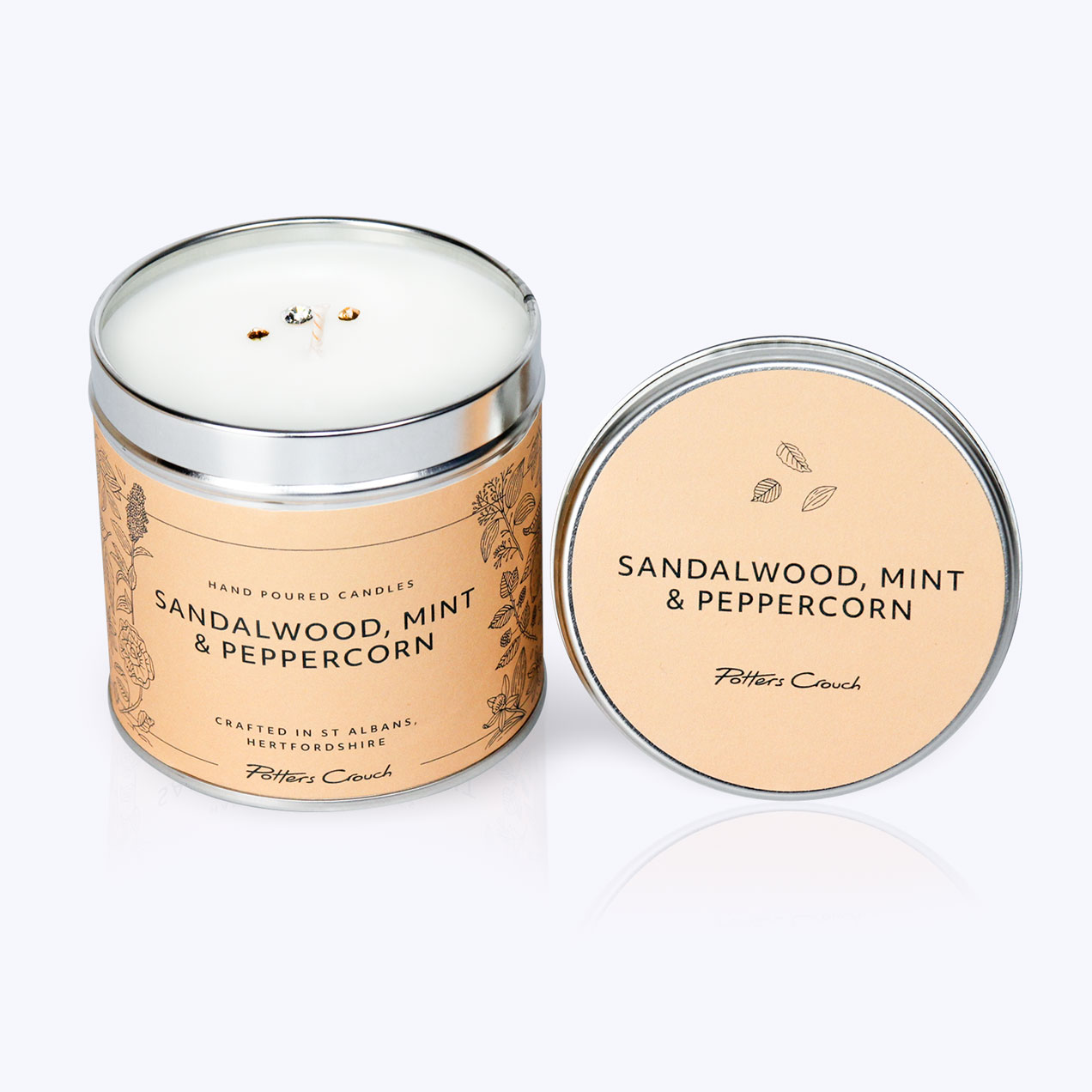Wellness Sandalwood Mint Peppercorn Candle Tin