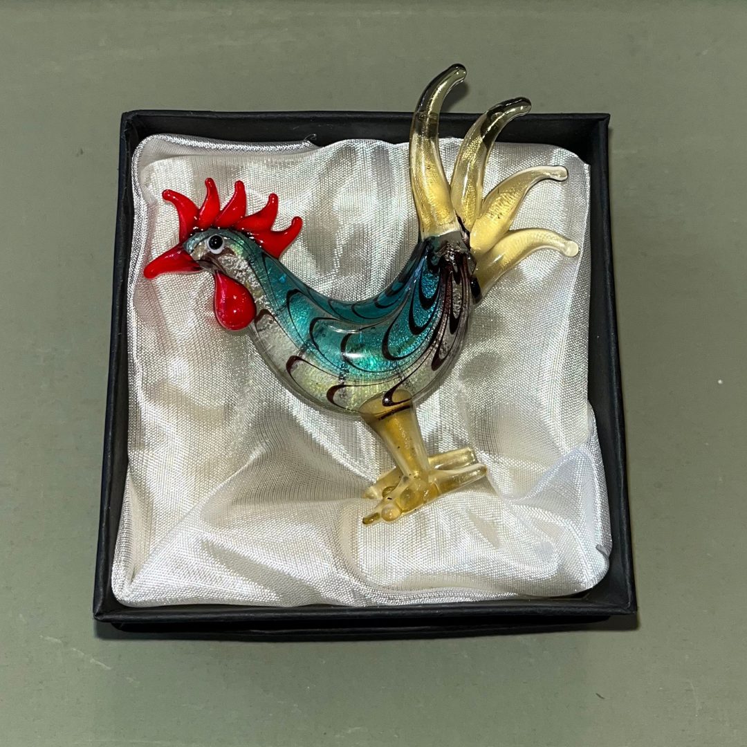 Miniature Glass Rooster