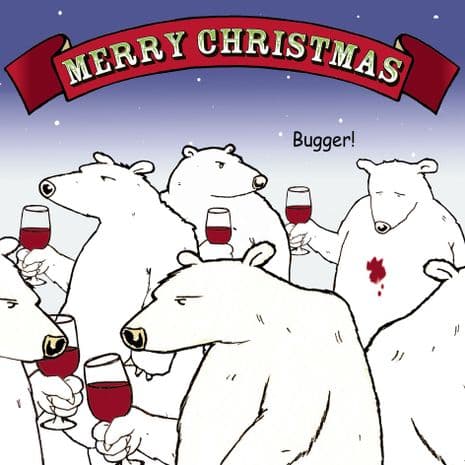Bugger Polar Bear Xmas Card
