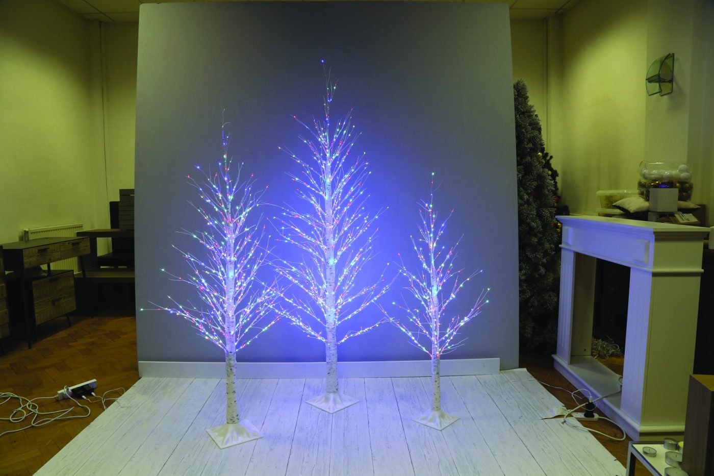 LED Multi White Birch Tree 4 ft