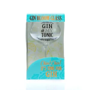 Gin is my tonic gin glass in a gift box