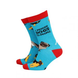 STMIP-scaled Bamboo Socks Men's 'I Prefer Dogs'
