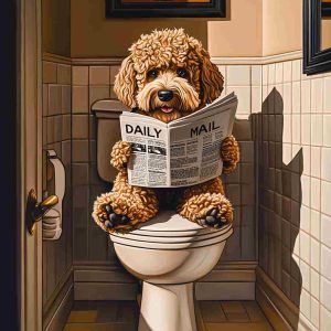 Toilet Labradoodle Beige - Daily Mail Labradoodle Tan Beige Daily News Wall Art