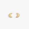 Mini Charms Moon Gold Plated Stud Earrings