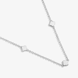 Mini Charms Clover Silver Plated Necklace