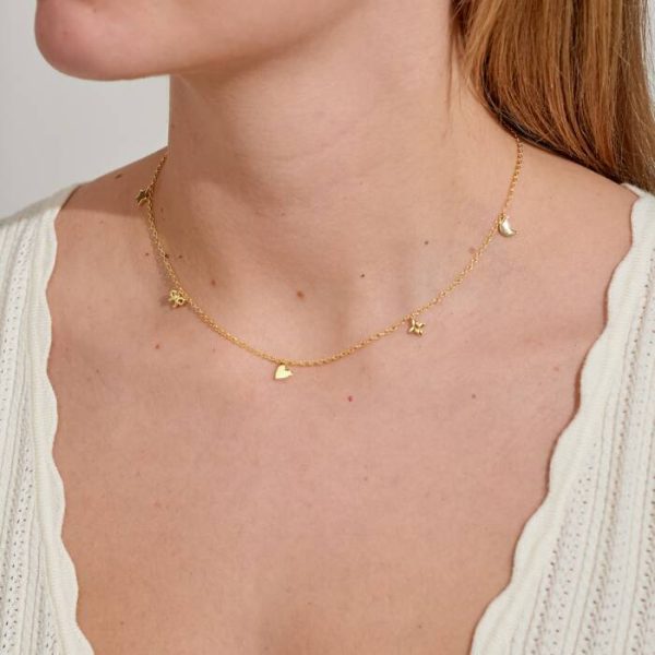 Mini Charms Multi Charm Gold Necklace