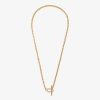 Evermore Oval T Bar Gold Necklace