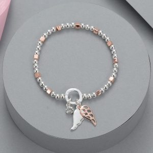 Gracee Feathers Rose Gold Bracelet
