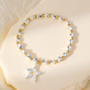Cut Out Star Gold & Silver Bracelet