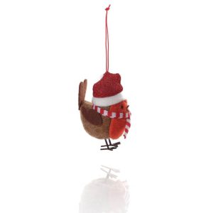 Jingle and Joy Fabric Robin Hat Scarf Feet Hanger