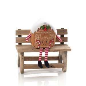 Jingle and Joy Fabric Gingerbread House Shelf Sitter