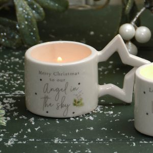 Xmas Angel Cup Tealight Holder Star