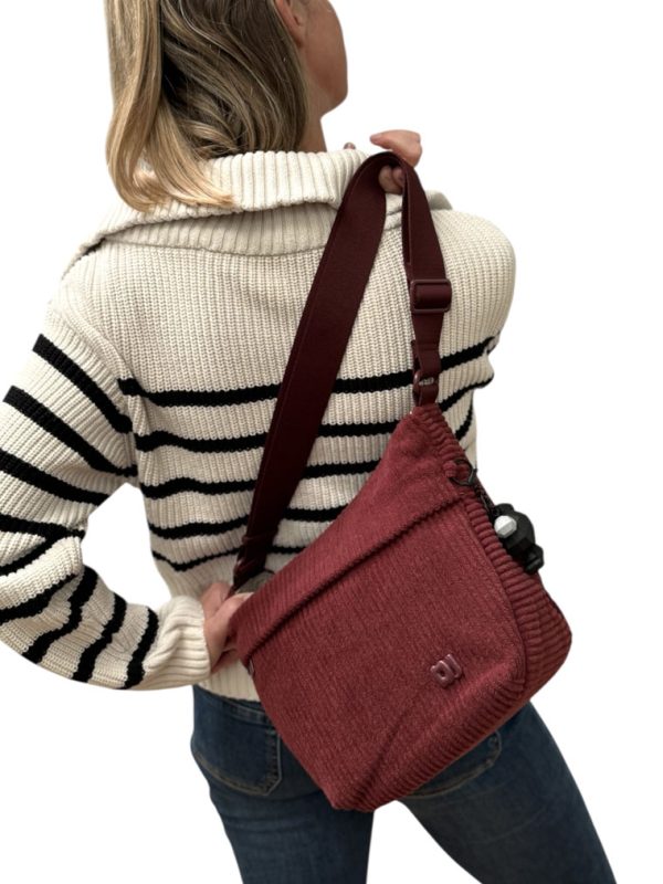 David Jones Plush Crossbody Bag Windsor Wine