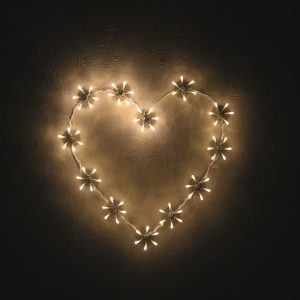 LED Warm White Heart 44cm