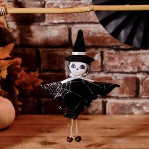 Spooktacular Skeleton Hanger w/spiderweb Dress/Hat