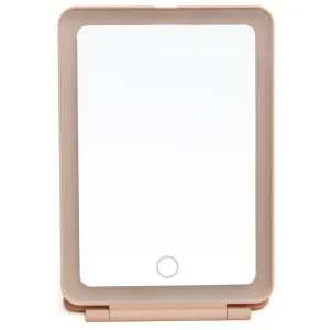 AW0297 Pink soft touch LED mirror by Alice Wheeler