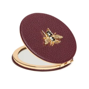 Round Compact Mirror Berry by Alice Wheeler.