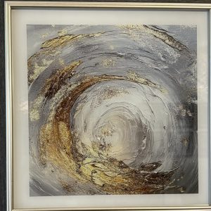 IMG_2643 Abstract Gold & Silver Swirls Wall Art