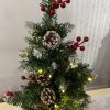 Prelit Berry and Cone Table Tree 60cm
