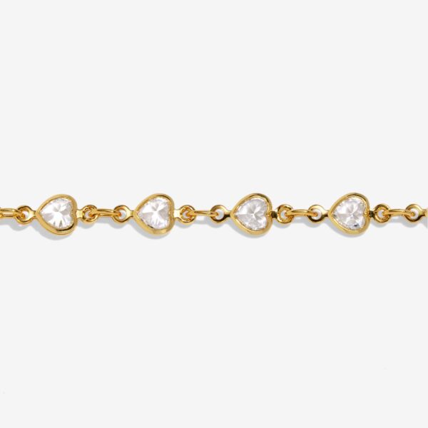 Gold Heart Tennis Bracelet