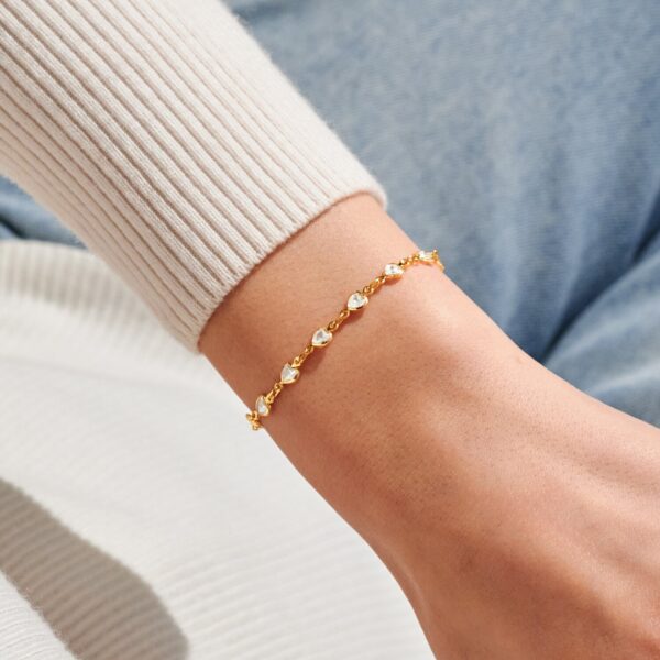 Gold Heart Tennis Bracelet