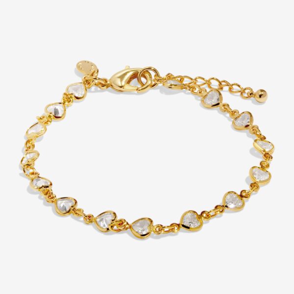 Gold Heart Tennis Bracelet